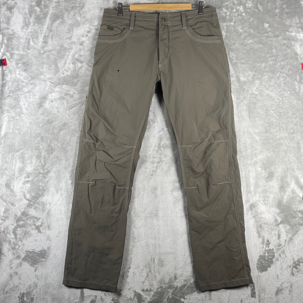 KUHL Pants Men 34x32 Brown Outdoor Hiking Cargo Pants 7932 Stretch Performance